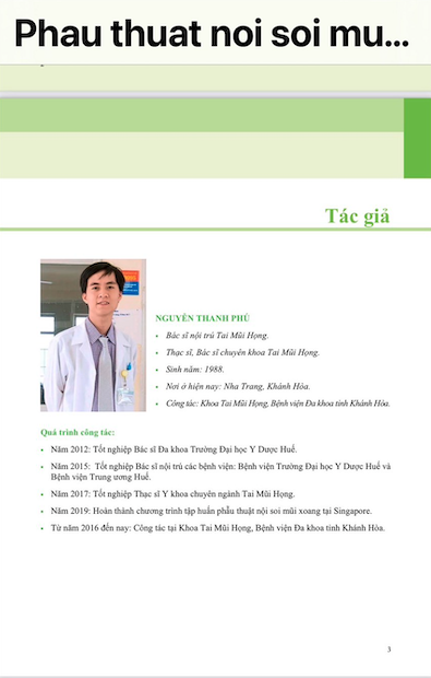 Phẫu thuật nội soi mũi xoang